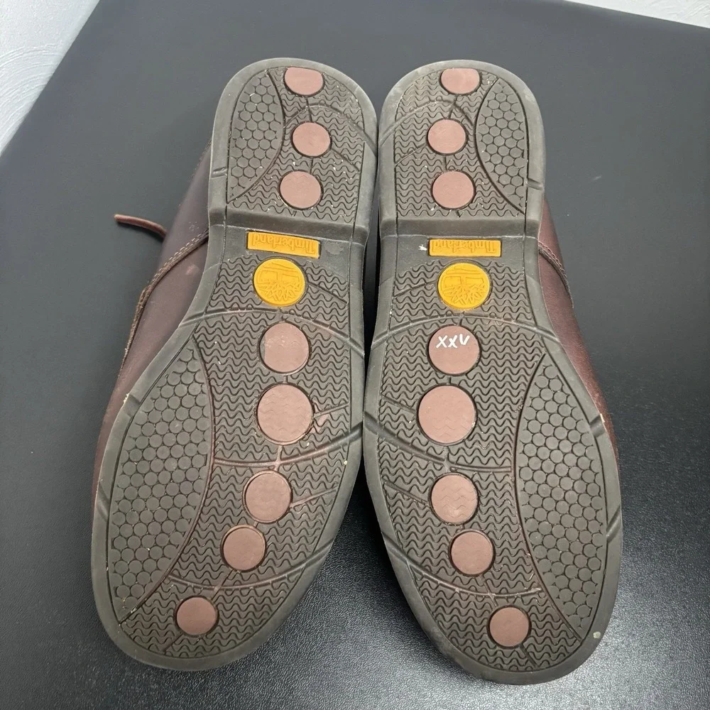 Timberland Mens Size 7.5 M Classic 2-Eye Brown Leather Deck‎ Shoes 42510 Frat
